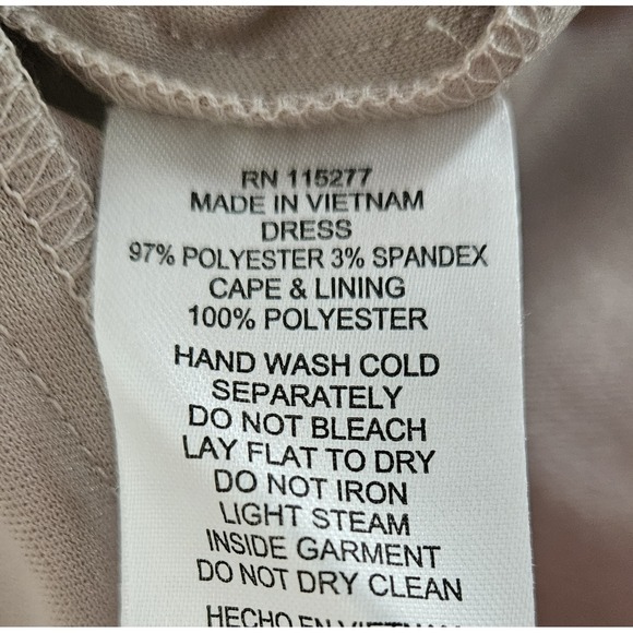 Ignite Evenings Mauve Lace Sequin Capelet Gown Dress 12P Formal Mother Bride - Picture 13 of 13